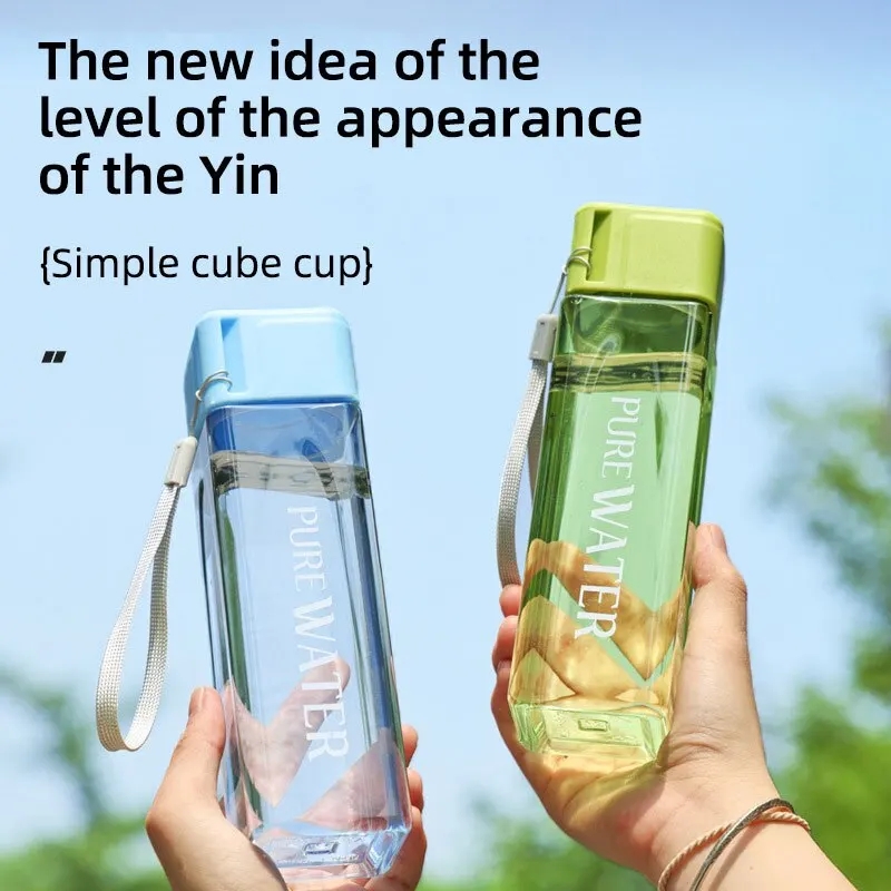450 мл, 1 шт., прозрачное квад – обзор и цена Outdoor Sport Glass Water Bottle